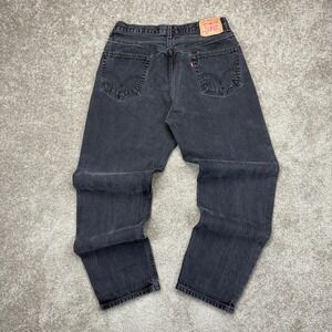 Vintage Levi's 550 Black Faded Relaxed Fit Jeans 36x34 (Fits 32x32)